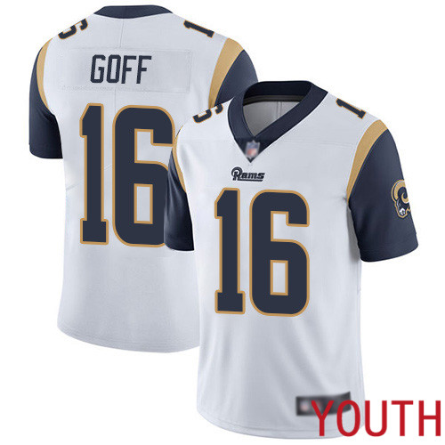 Los Angeles Rams Limited White Youth Jared Goff Road Jersey NFL Football 16 Vapor Untouchable